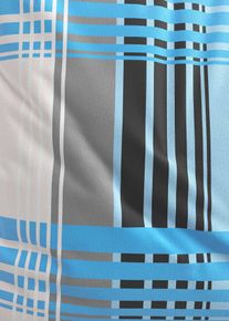 Bettw&auml;sche mit Karos in blau, 135x200 cm, 100% Baumwolle, bonprix