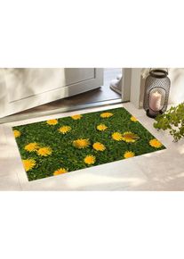 Tapis de protection imprimé pissenlit en vert40x60 cm, Couleur/Motif: multicolore, bonprix