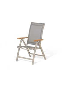 Tchibo - Chaise &laquo; Liska &raquo; avec dossier haut r&eacute;glable - beige/gris