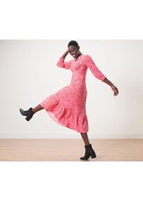 Tchibo - Maxi-robe avec imprim&eacute; - taille: 38 - rose/rouge