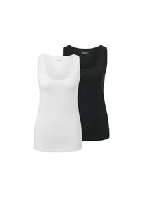 Tchibo - 2 tops - taille: L - blanc/noir