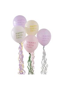 Ginger Ray 5 Birthday-Ballons Bella Pastell 30cm