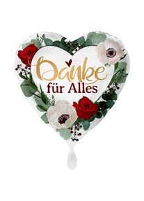 Merci pour tout ballon feuille coeur 43cm