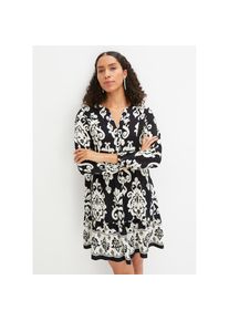 bonprix , Damen , Tunikakleid Tunika-Kleid aus fliessender Viskose , schwarz , Tunikakleid aus Viskose für ein angenehmes Tragegefühl