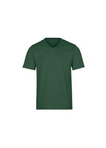 TRIGEMA , T-Shirt »V-Shirt DELUXE Baumwolle«, 1 Stk. , grün , DELUXE-Single-Jersey