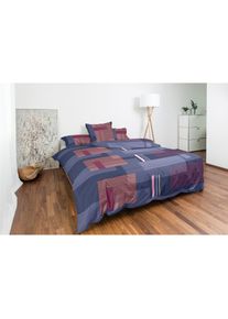 Bettbezug »Geo Stripes, 100 % Baumwoll-Satin« , blau , NOBILIUM , Obermaterial: 100% Baumwolle
