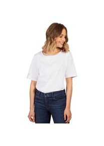 TRIGEMA, Unisex, T-Shirt &raquo;TRIGEMA T-Shirt DELUXE Baumwolle mit Kristallsteinen&laquo; 1 Stk., wei&szlig;, L, Schwinge veredelt mit Kristallsteinen auf Vorderteil