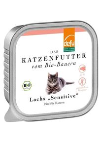 defu Nourriture pour chat paté au saumon Bio, 100 g