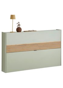 Voleo Schuhkipper , Graphitfarben, Eichefarben , Metall , 140x83x18 cm , Made in Germany , Beim&ouml;bel erh&auml;ltlich, h&auml;ngend , Kleinm&ouml;bel