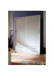 Home Affaire Schiebetürenschrank »Progress hochwertiger Schrank mit Schubladen und Einlegeböden« 1 Stk. tlg. FSC-zertifiziertes Massivholz Fichte, 145x57x200cm...