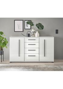 Inosign , Sideboard »Cantara, moderner Schrank, Kommode in Eiche Evoke oder weiss« schwarze Stangengriffe, ausreichend Stauraum, vielseitig...