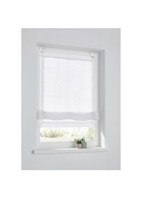 Raffrollo »Hedda« mit Hakenaufhängung ohne Bohren freihängend mit Fensterhaken, blickdicht, lichtdurchlässig , weiss , Kutti , Obermaterial: 100%...