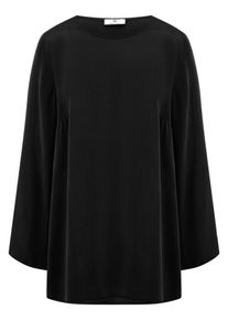 Peter Hahn - Long-Bluse zum Schlupfen, schwarz, Gr. 36, Kunstfaser