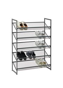 Xora Schuhregal , Schwarz , Metall , 72x102.5x30 cm , stehend , Garderobe, Schuhaufbewahrung, Schuhregale