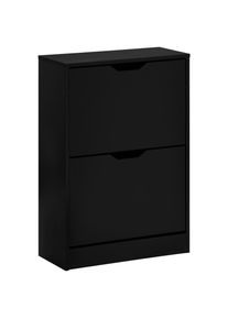 Livetastic Schuhkipper , Schwarz , Holzwerkstoff , 55x80.5x23.5 cm , Kleinmöbel