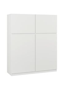 Mid.you Highboard , Weiss , Holzwerkstoff , 2 Fächer , 119.5x143x40 cm , FSC , stehend , Kleinmöbel