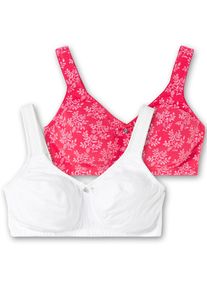 sheego BH Damen Gr&ouml;&szlig;e 100 pink / rosa / wei&szlig;