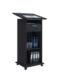 Mid.you Stehpult , Schwarz , Holzwerkstoff , 50x120x60 cm , Stauraum , B&uuml;rom&ouml;bel, Schreibtische, Schreibtischzubeh&ouml;r