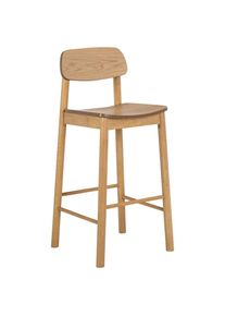 Mid.you Barhocker , Eichefarben , Holz , Eiche, Kautschukholz , furniert, massiv , rund , 43.5x105x46.5 cm , FSC MIX , Esszimmer, Barmöbel, Barhocker