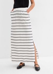 Maxirock aus reiner Bio-Baumwolle in weiss, Grösse 52/54 (XXL), 100% Baumwolle, bonprix