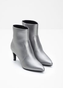 Stiefeletten in silber, Grösse 39, bonprix