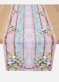 Chemin de table avec motif de Pâques en rose40x140 cm, Couleur/Motif: rose/multicolore, bonprix