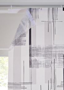 Schiebegardine mit grafischem Druck (1er Pack) in grau, 175x57 cm, bonprix