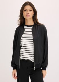 Blouson en satin en noir, Taille 46, bonprix