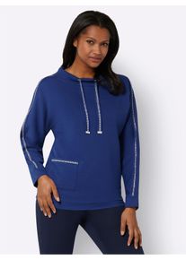 WITT Damen Rollkragenshirt mit einer Tasche, royalblau, Größe 36, 50% Baumwolle, 50% Polyester