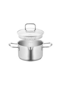 M&auml;ser M&auml;ser, M&Auml;SER Kochtopf &raquo;M&auml;ser SANVITO mit Deckel&laquo; 2 tlg. tlg., silberfarben, 1,5 l + &Oslash; 16 cm + H&ouml;he 10 cm
