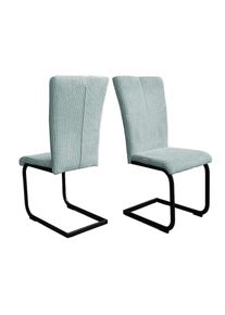 Home Affaire , Damen , Freischwinger »Oliver« () 2 Stk.Stuhl belastbar bis 120 Kg , blau , Gestell aus Metall