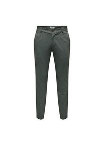 ONLY & SONS , Herren,Damen , Anzughose »ONSMARK SLIM 02093 HERRINGBONE PANT NOOS« , schwarz , Im Chinohose Look