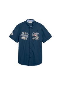 bonprix , Damen , Kurzarmhemd »Kurzarmhemd, Slim Fit«, Kurzarmhemd, Slim Fit , blau , Kurzarmhemd mit Kentkragen für einen klassischen Look