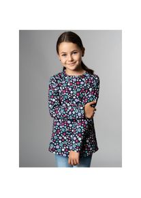 TRIGEMA , Kinder , Longsleeve &raquo;Langarmshirt mit farbenfrohem Blumen-Muster&laquo; 1 Stk. , blau , Elastischer Feinripp