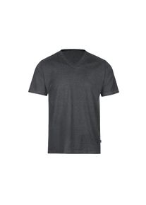 TRIGEMA, Herren, T-Shirt &raquo;TRIGEMA V-Shirt DELUXE Baumwolle&laquo; 1 Stk., anthrazit, melange, S, DELUXE-Single-Jersey