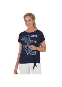 TRIGEMA , Mädchen,Damen , T-Shirt »T-Shirt mit maritimem Druckmotiv« 1 Stk. , blau , Single-Jersey
