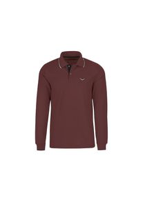 TRIGEMA , Damen , Poloshirt &raquo;Modisches Poloshirt mit langen Armen&laquo; 1 Stk. , braun , Piqu&eacute; Qualit&auml;t