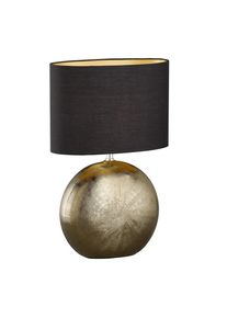 Fischer und Honsel Fischer & Honsel Tischleuchte , Schwarz, Goldfarben , Kunststoff , 17x53x34 cm , Lampen & Leuchten, Innenbeleuchtung, Tischlampen
