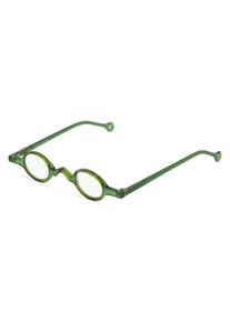Fielmann INTERIM 001 FA Occhiali unisex | Montatura: Montatura piena, Rotonda, Verde Trasparente