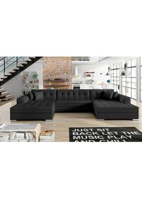 Mid.you Wohnlandschaft , Schwarz , Textil , 359x165 cm , Made in EU , Wohnzimmer, Sofas & Couches, Wohnlandschaften