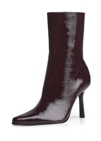 Bershka Stiefelette Damen, burgunder, Größe 40