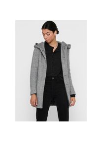 Only, Unisex, Only Kurzmantel &raquo;ONLSEDONA LIGHT COAT OTW NOOS&laquo; verdeckte Knopfleiste, light grau melange, S, Kurzmantel von Only