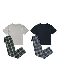Tchibo - 2 Kinder-Pyjamas - Jungen - Gr. 122/128 - dunkelblau