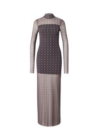 Noisy may, Femmes Robe 'NMLUNA', gris fonc&eacute; / blanc