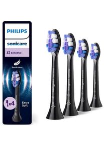 PHILIPS SONICARE , Aufsteckbürsten »Sensitive« für sensible Zähne und Zahnfleisch, für jedes Sonicare Handstück , schwarz