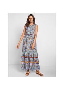 Inspirationen, Unisex, Druckkleid &raquo;Druck-Kleid&laquo;, zartmint, bordeaux, bedruckt, 48, Normalgr&ouml;ssen, aus Viskose (ECOVERO)