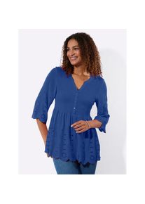 Inspirationen, Unisex, Spitzenbluse, royalblau, 46, reine Viskose