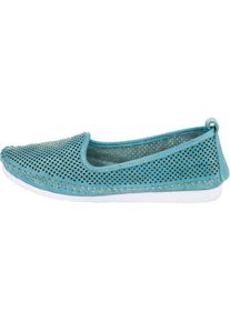 Andrea Conti, Unisex, Slipper, aqua, 39, Aus softem Rind-Nappaleder