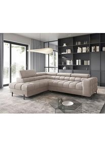 Mid.you Ecksofa , Beige , Textil , L-Form , 276x200 cm , Made in EU, Oeko-Tex&reg; Standard 100 , Wohnzimmer, Sofas & Couches, Wohnlandschaften, Ecksofas