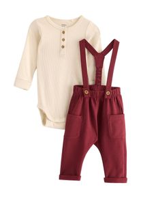 Lindex, Set, crème / rouge carmin